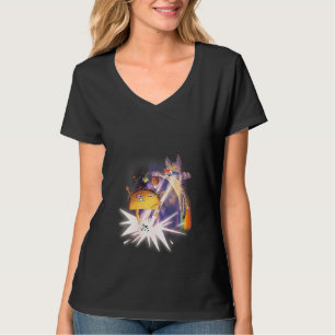 Camiseta Mulheres Tacoca Outer Space Cat Taco Engraçado Mex