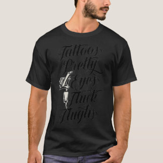 Camiseta Mulheres Tatuam Olhos Bonito E Coxas Espessas Boni