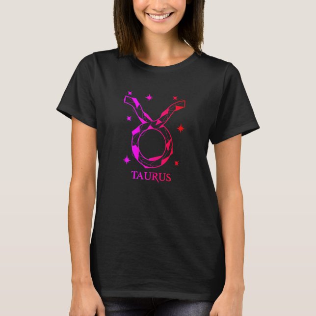 Camiseta Mulheres Taurus Zodiac Para Fãs De Astrologia (Frente)