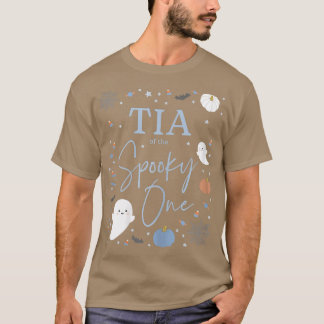 Camiseta Mulheres Tia do Spooky One First Birthday Blue B
