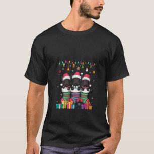 Camiseta Mulheres Três Cachorros Scottie em Sock Engraçados