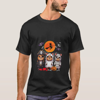 Camiseta Mulheres Três Capybaras Engraçadas Pirata Boo Mu