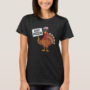 Camiseta Mulheres Turquia Come Pizza Adulto Vegano Divertid