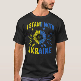 Camiseta Mulheres Ucrânia Bandeira Girassol Ucraniano VNec
