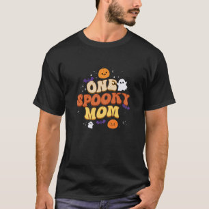 Camiseta Mulheres Uma Família Bonita De Mãe Boo Halloween