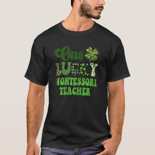 Camiseta Mulheres Uma Professora Sortuda Montessori Vintage