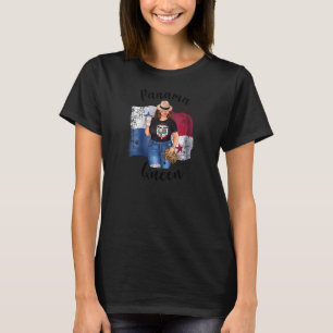 Camiseta Mulheres Uma Rainha Panamenha Cuta Ama Café Mãe Qu