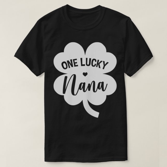 Camiseta Mulheres Uma Rua Sortuda Nana Shamrock Quatro Folh (Frente do Design)