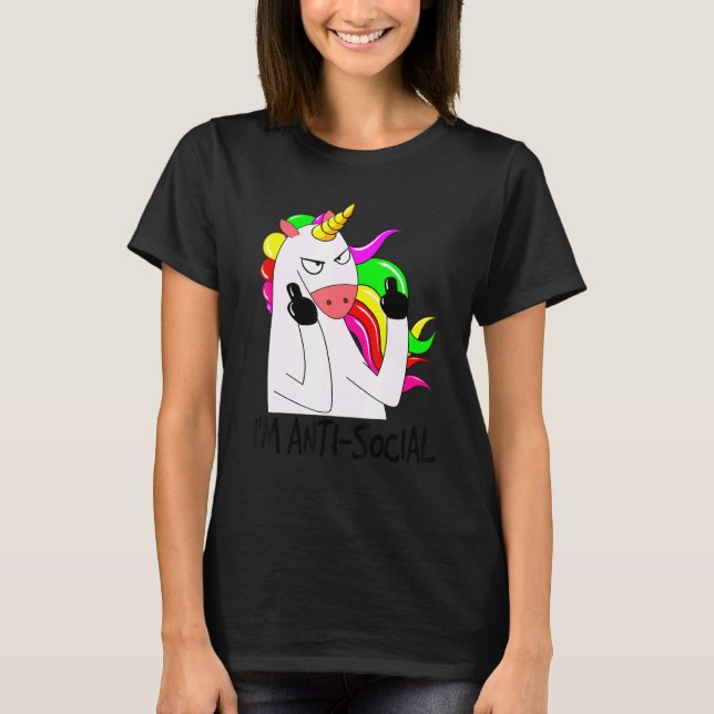 Camiseta Mulheres Unicórnio Dizendo Sarcástico (Frente)