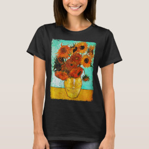 Camiseta Mulheres Van Gogh Girassóis T Shirt Vintage Flora