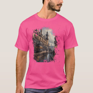 Camiseta Mulheres Vapor Punk London Streets City Steampunk
