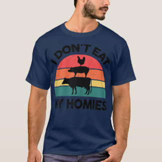 Camiseta Mulheres Vegan-Shirt Eu não como minha casa Ri