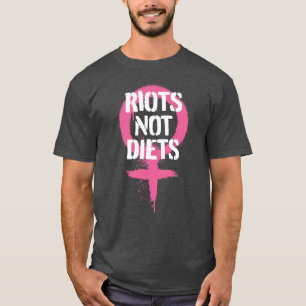 Camiseta Mulheres Vênus Riots Não Dietas Sobredimensionadas