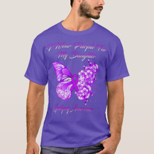 Camiseta Mulheres Vestem Roxo Para Filha Epilepsia Guerra C