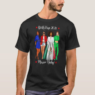 Camiseta Mulheres Viajam Meninas México Feriado de Bebê Bla