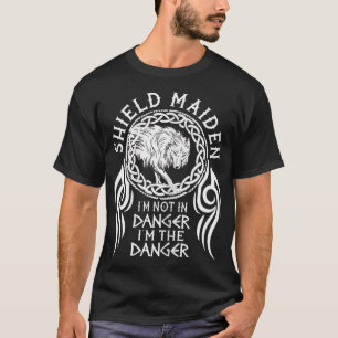Camiseta Mulheres vikings viking fenrir shieldmaiden Lagert