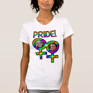 Camiseta Mulheres Vinculadas Assinam Orgulho gay de Diversã