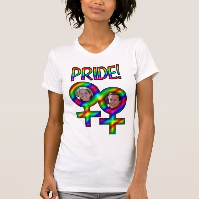 Camiseta Mulheres Vinculadas Sinaliza Orgulho gay de Divers (Frente)
