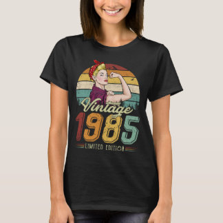 CAMISETA MULHERES VINTAGE 1985 EDIÇÃO LIMITADA