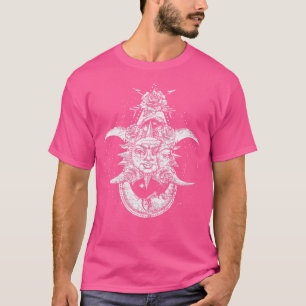 Camiseta Mulheres Vintage Astrônomo Estrelas Sol Lua Planet