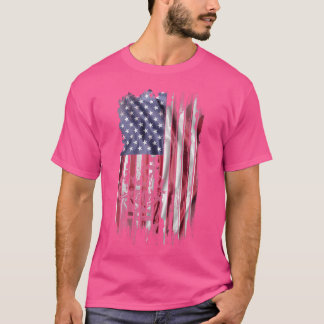 Camiseta Mulheres Vintage, Bandeira Americana, Guitarra Acú