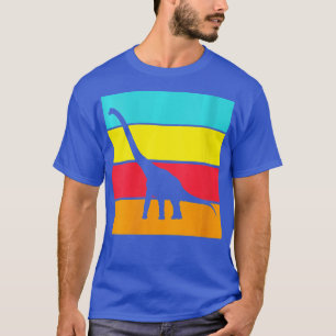 Camiseta Mulheres Vintage Brontosaurus Dinosaur VNeck 1