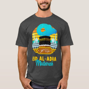 Camiseta Mulheres Vintage Eid Al Adha Mubarak Kareem Funny