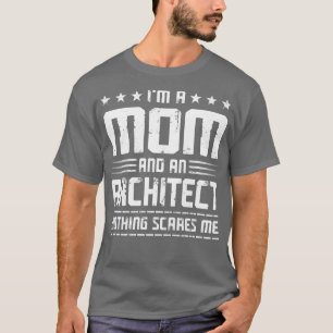 Camiseta Mulheres Vintage Eu sou mãe e arquiteta Engraçada