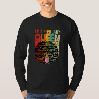 Camiseta Mulheres Vintage Melanin Afro Febre Rainha Preta H