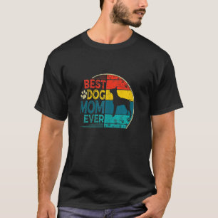 Camiseta Mulheres Vintage Melhor Cachorro Boxer Mãe de Mãe
