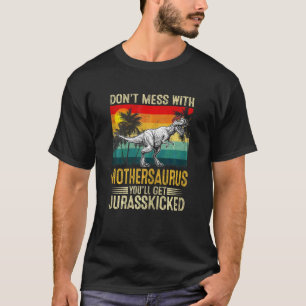 Camiseta Mulheres Vintage Mothersaurus Dinosaur Rex Mot