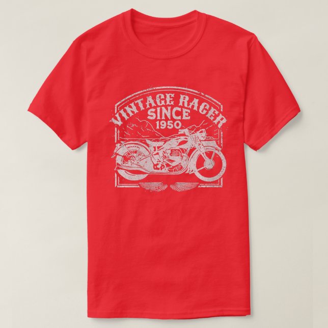 Camiseta Mulheres Vintage Racer Desde 1950 (Frente do Design)