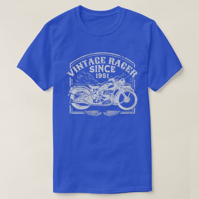 Camiseta Mulheres Vintage Racer Desde 1951 (Frente do Design)