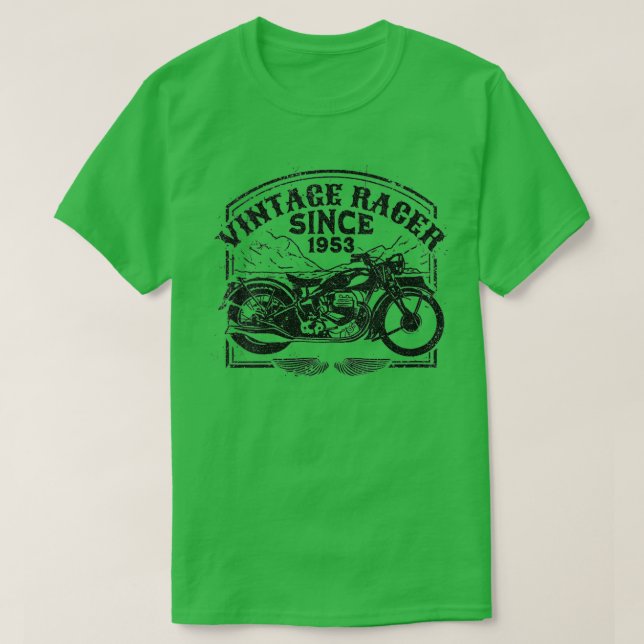 Camiseta Mulheres Vintage Racer Desde 1953 (Frente do Design)