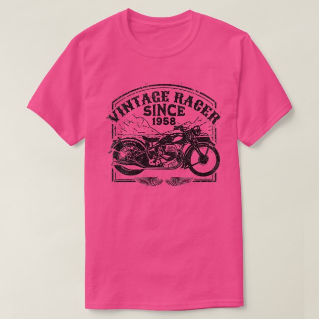 Camiseta Mulheres Vintage Racer Desde 1958 (Frente do Design)