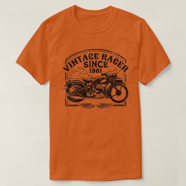 Camiseta Mulheres Vintage Racer Desde 1961 (Frente do Design)