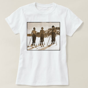Camiseta Mulheres Vintage Retro Esquiando 'Ski Bums 1942'