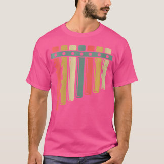 Camiseta Mulheres Vintage Retro Pan Flute