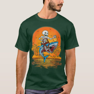 Camiseta Mulheres Vintage Tubarão Vintage Sobrevoando Funny