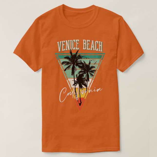 Camiseta Mulheres Vintage Venice Beach California Distúrbio (Frente do Design)