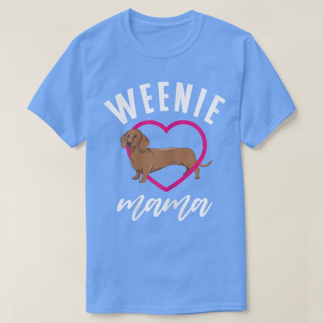 Camiseta Mulheres Weenie Mama Dachshund Lover Pet Owner Cac (Frente do Design)