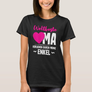Camiseta Mulheres Weltbeste Oma Ehrentiel Verliehen Durme