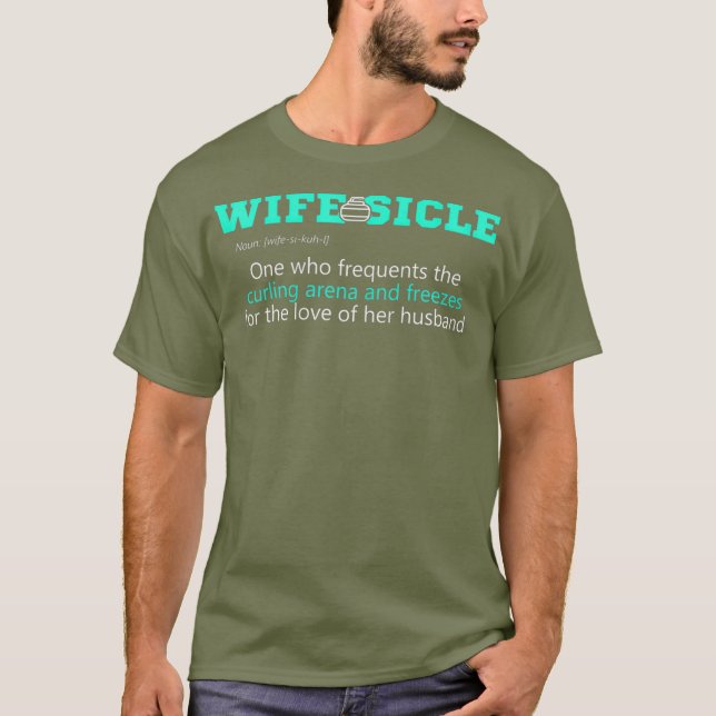 Camiseta Mulheres Wifesicle Funny Definition Curling Say (Frente)