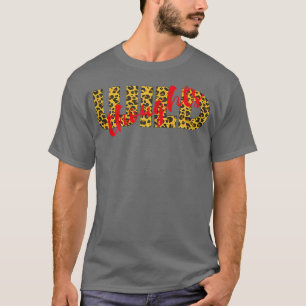 Camiseta Mulheres WILD Pensam Leopard Cheetah Impressão Red