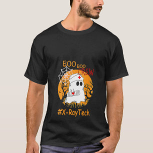 Camiseta Mulheres X Ray Tech Boo Crew Enfermeira Ghost Hall