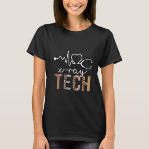 Camiseta Mulheres X-Ray Tech Leopard Heartbeat Apreciação C