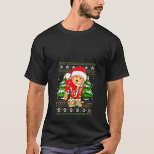 Camiseta Mulheres Xmas Iluminação Feia Papais noeis Golde
