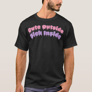 Camiseta Mulheres Yami Kawaii Pastel Gótico Doente e Doente