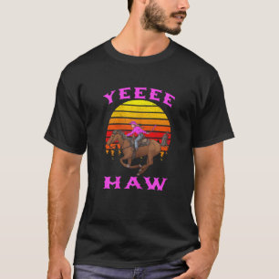 Camiseta Mulheres Yee Haw Howdy Retro Rodeo Western Country