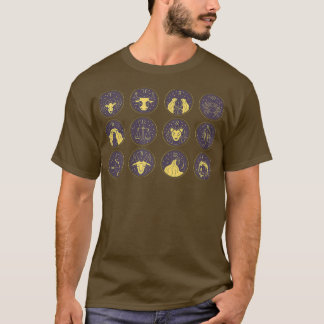 Camiseta Mulheres Zodíaco Sinais Astrologia Mulheres Teias